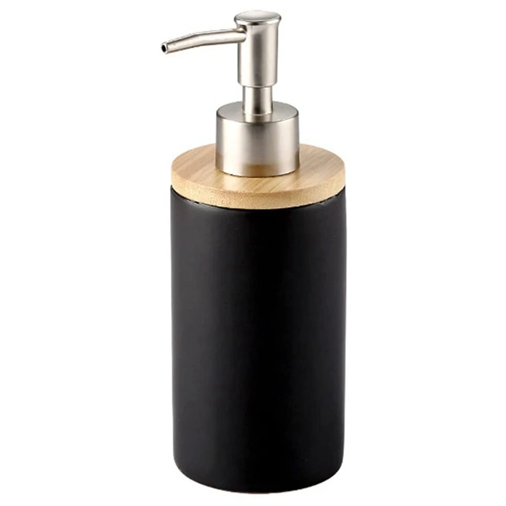 

Керамический дозатор для мыла, 400 мл, в нордическом стиле, дозатор для лосьона, дозатор для мыла для кухни и ванной, черный