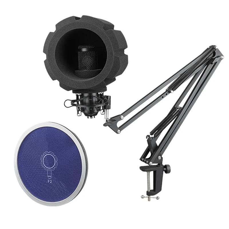 Microphone Windscreen Foam Cover Filter With Boom Arm Shock Mount,Mic Sponge Wind Shield Filter For Indoor&Outdoor Audio
Microphone Windscreen Foam Cover Filter With Boom Arm Shock Mount,Mic Sponge Wind Shield Filter For Indoor&Outdoor Audio