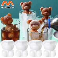 Bear Ice Cube Cute Teddy Ice Mould Making Mold Splash-proof Ice Maker Ice Mould For Refrigerator Ice Cube Tray Kitchen Gadgets
