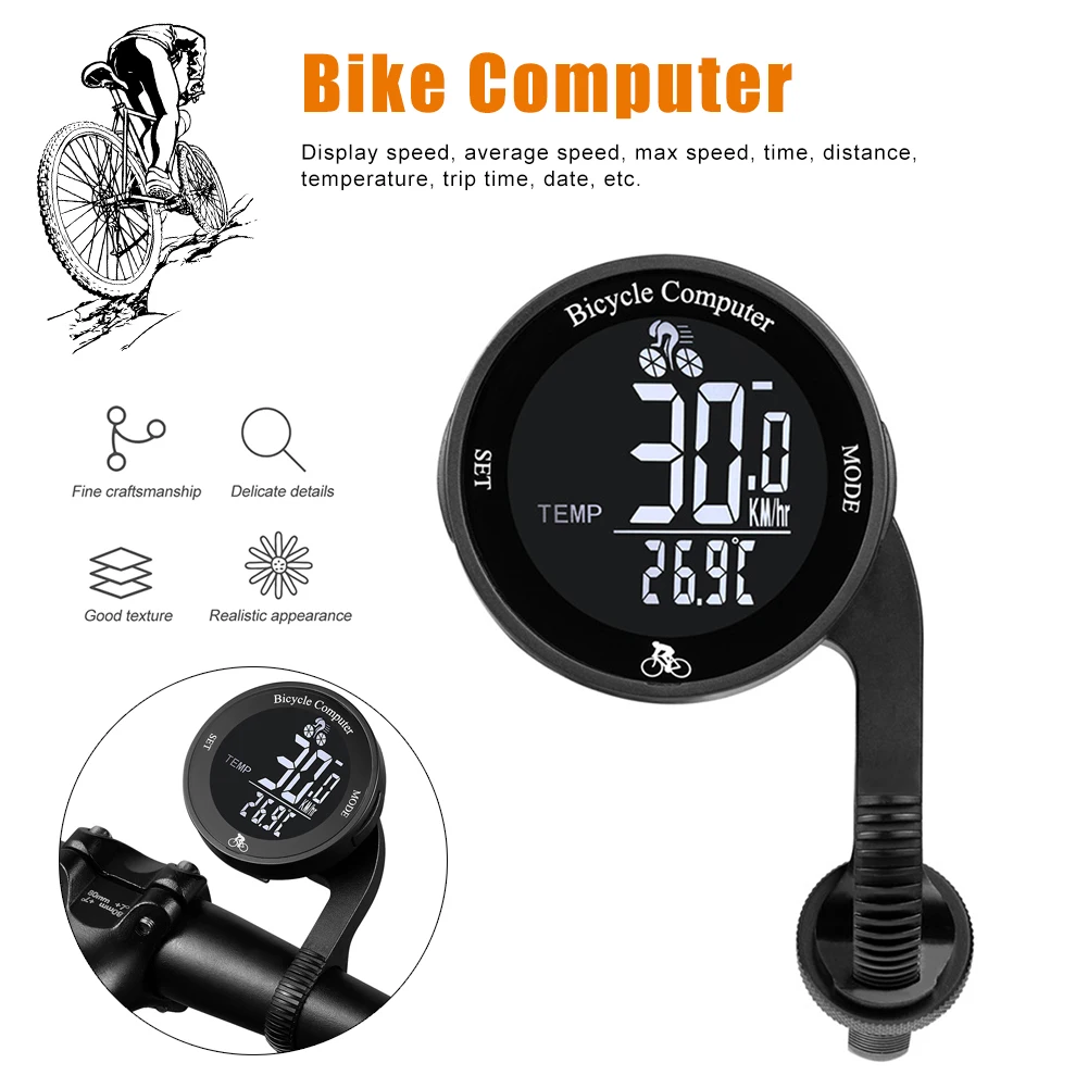 Wireless Bicycle Computer Waterproof Odometer Mountain Bike Speedo Meter With LCD Screen Backlight Outdoor Cycling Accessories
Wireless Bicycle Computer Waterproof Odometer Mountain Bike Speedo Meter With LCD Screen Backlight Outdoor Cycling Accessories