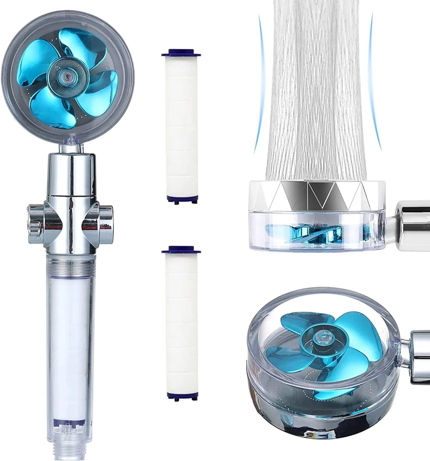 Adjustable Water Saving Shower Head Pressure Handheld Power Shower Heads Fan Filter Modern Sprayer Turbo Bathroom Accessories
Adjustable Water Saving Shower Head Pressure Handheld Power Shower Heads Fan Filter Modern Sprayer Turbo Bathroom Accessories