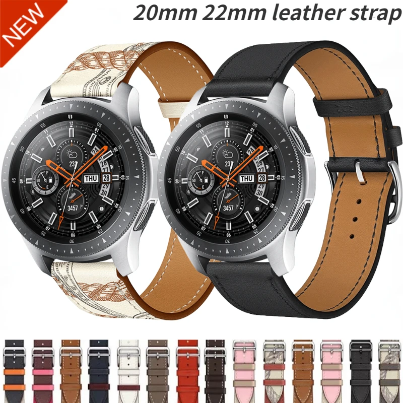 22mm 20mm Leather Strap For Samsung Galaxy 3/4/5/4classic Bracelet band Gear S3 Frontier/ Huawei watch 2/3 Pro Amazfit GTR belt
22mm 20mm Leather Strap For Samsung Galaxy 3/4/5/4classic Bracelet band Gear S3 Frontier/ Huawei watch 2/3 Pro Amazfit GTR belt