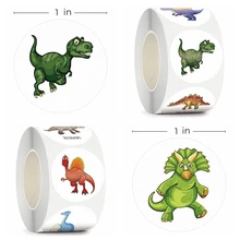 100-500PCS Childrens Cartoon Stickers Little Dinosaur Pattern Kids Stationery Supplies School Teacher Supplies Reward Stickers
