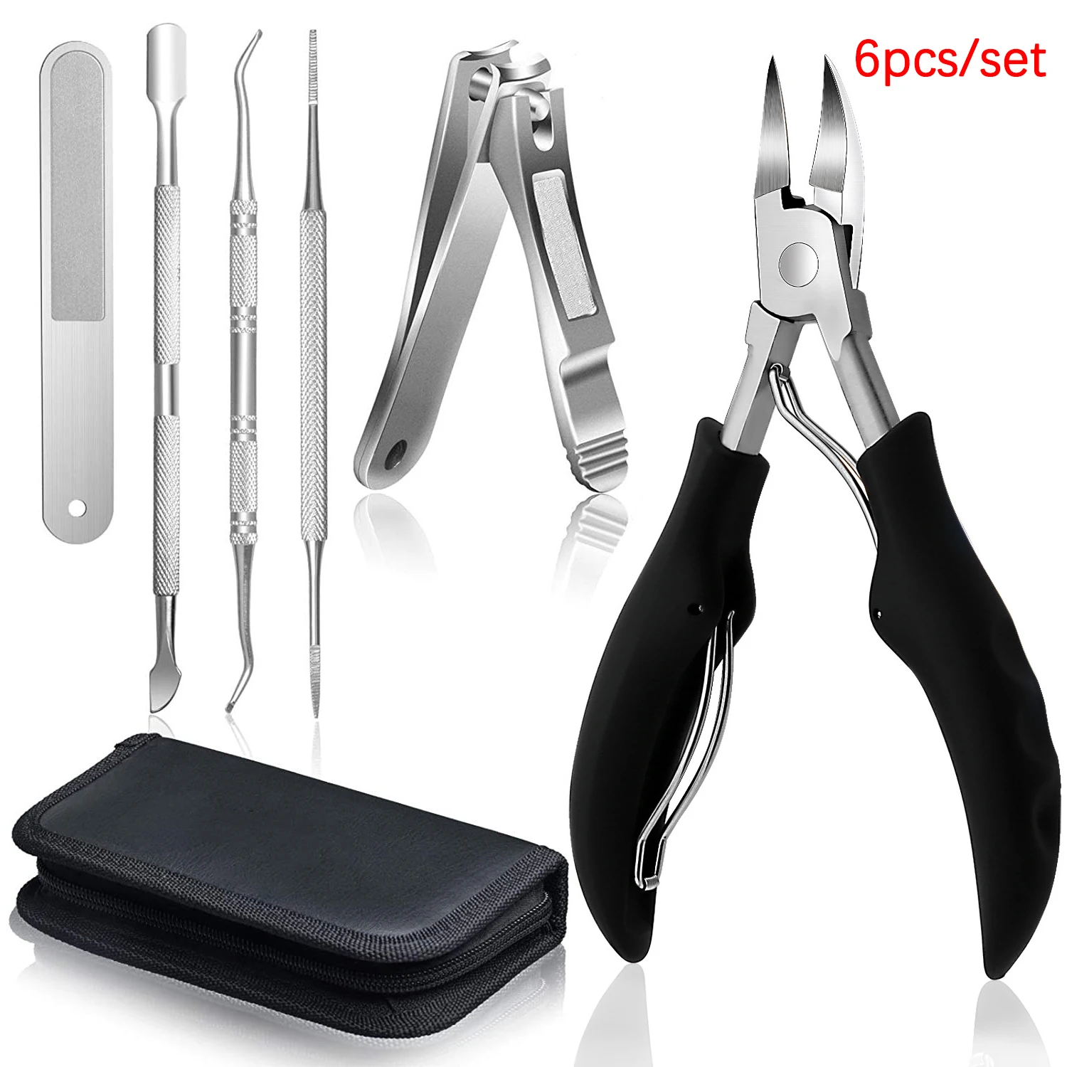 6pcsProfessional Nail Cutter Pedicure Scissors Stainless Steel Eagle Hook Portable Manicure Nail Clipper Pedicure Care Tool Set
6pcsProfessional Nail Cutter Pedicure Scissors Stainless Steel Eagle Hook Portable Manicure Nail Clipper Pedicure Care Tool Set