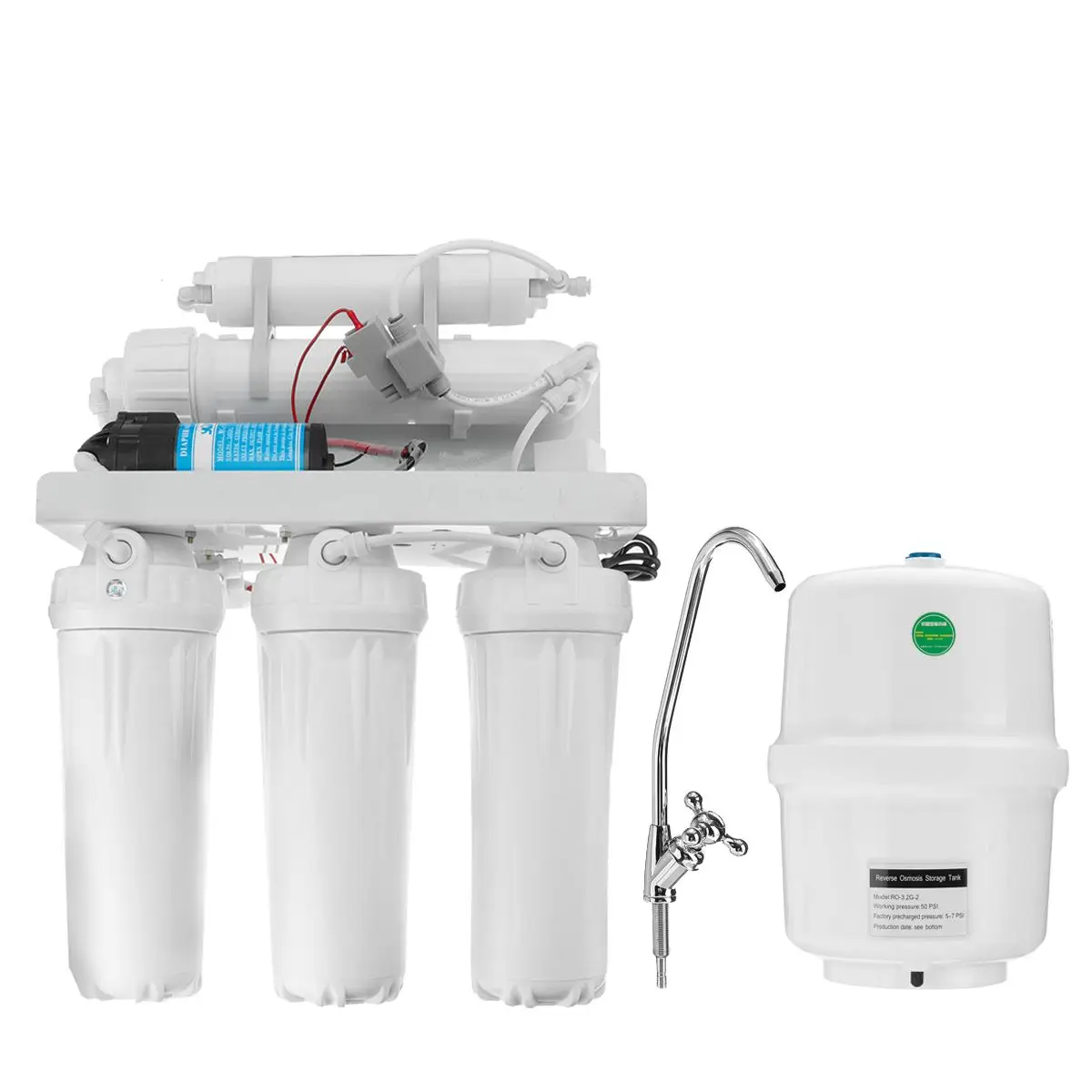 5 RO Reverse Osmosis System Drinking Water Filter Purifier Kitchen Water Filters Membrane System Filtration With Faucet
5 RO Reverse Osmosis System Drinking Water Filter Purifier Kitchen Water Filters Membrane System Filtration With Faucet