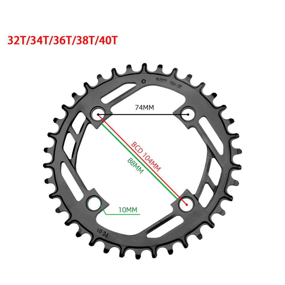 PROWHEEL Bicycle Narrow Wide Chainring Hot Sale 34/38T Chain Wheel 104BCD Positive And Negative Tooth Single Disc Accessories
PROWHEEL Bicycle Narrow Wide Chainring Hot Sale 34/38T Chain Wheel 104BCD Positive And Negative Tooth Single Disc Accessories