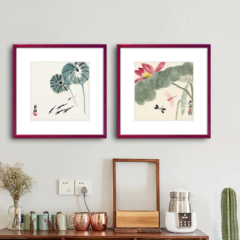 Restaurant Decorative painting Qibai Stone Chinese Ink Modern New Kitchen Dining Room Wall Living Mural decoration Qi Baishi tra
Restaurant Decorative painting Qibai Stone Chinese Ink Modern New Kitchen Dining Room Wall Living Mural decoration Qi Baishi tra