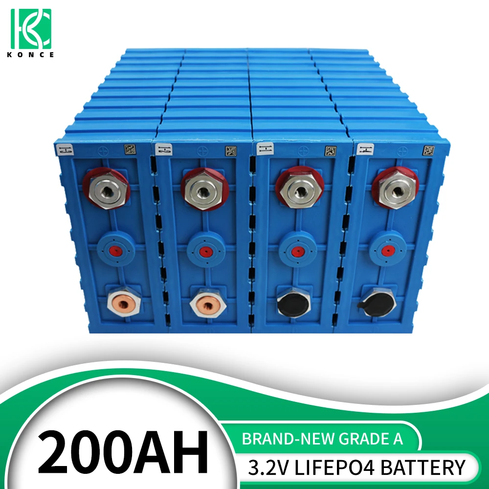 1-32 PCS Lifepo4 3.2v 200Ah LiFePO4 Rechargeable Battery Class A 200AH Plastic Lithium Iron Phosphate Battery Solar Cell
1-32 PCS Lifepo4 3.2v 200Ah LiFePO4 Rechargeable Battery Class A 200AH Plastic Lithium Iron Phosphate Battery Solar Cell
