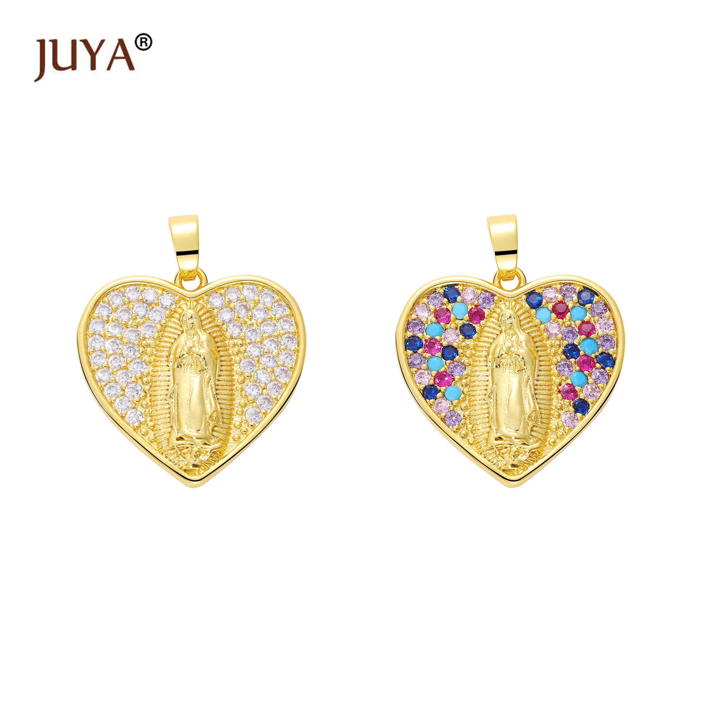 JUYA Love Peach Heart-shaped Virgin Mary Pendant Necklace DIY Handicraft Copper-plated Gold-plated Jewelry Accessories Component
JUYA Love Peach Heart-shaped Virgin Mary Pendant Necklace DIY Handicraft Copper-plated Gold-plated Jewelry Accessories Component