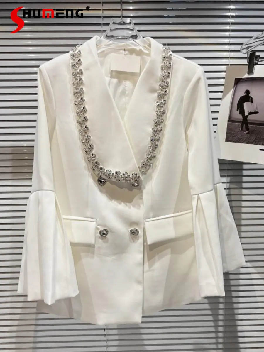 2022 Autumn New Fashion Classic Style Flower Rhinestone Beaded Jacket Women's Elegant Office Lady Bell Sleeve Business Suit Coat
2022 Autumn New Fashion Classic Style Flower Rhinestone Beaded Jacket Women's Elegant Office Lady Bell Sleeve Business Suit Coat