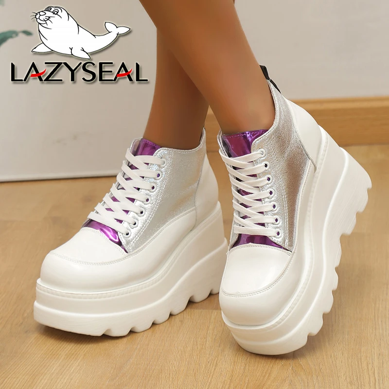 Lazyseal 9.5cm Platform Wedge Sneakers Chunky Shoes Leather for Women Summer Shoes Spring Autumn Walking Sneakers Plus Size 43
Lazyseal 9.5cm Platform Wedge Sneakers Chunky Shoes Leather for Women Summer Shoes Spring Autumn Walking Sneakers Plus Size 43