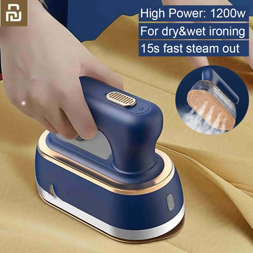

YOUPIN Portable Garment Steamers Steam Iron for Clothes Wet Dry Hand Held Ironing Machine 15s Fast-Heat Cleaner 1200w Ironing