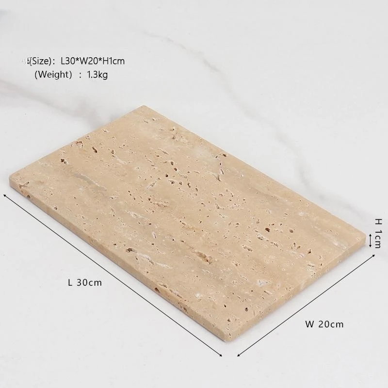 30x20x1 CM Vintage Beige Travertine Natural Marble Stone Tray Rectangle Household Storage Flat Accessories
30x20x1 CM Vintage Beige Travertine Natural Marble Stone Tray Rectangle Household Storage Flat Accessories