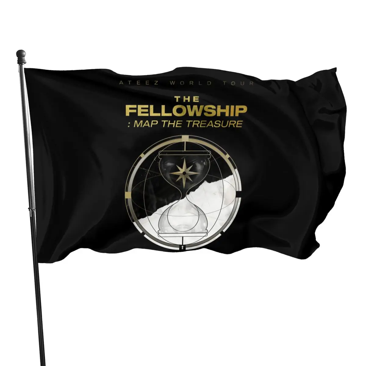 

Ateez Kpop The Fellowship Map The Treasure Tour 2020 Concert Merch Atmungsaktives S-5Xl Headban Spring Adult Flag