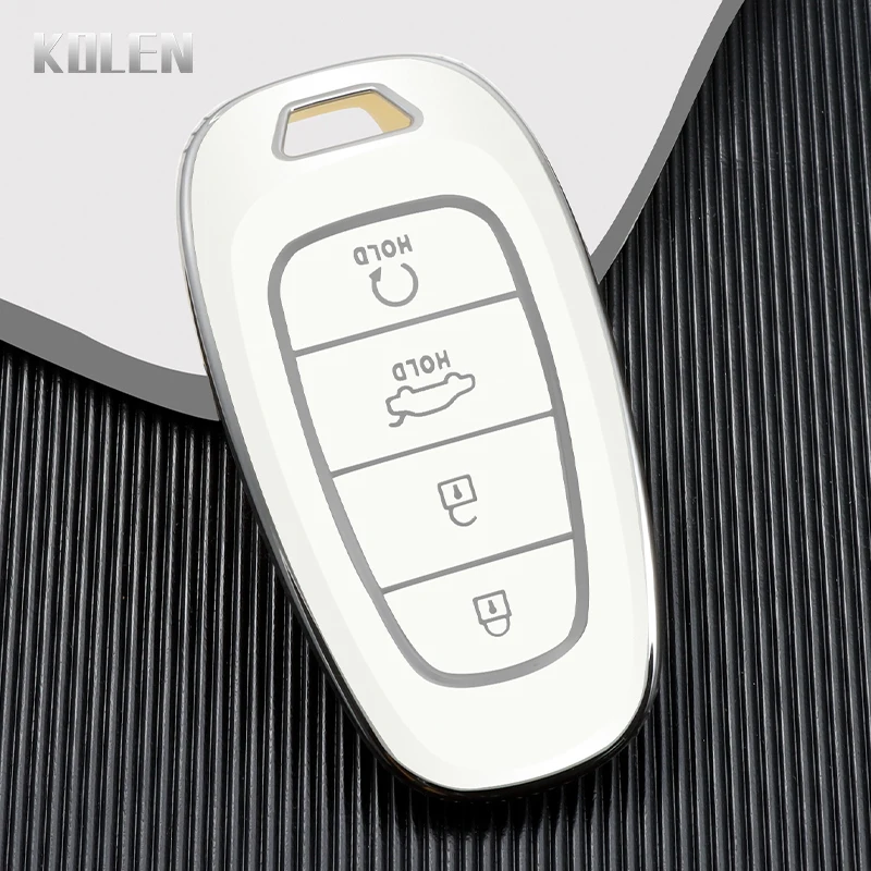 Чехол из ТПУ для автомобильного дистанционного ключа, брелок для Hyundai Tucson Solaris Sonata Hybrid NEXO NX4 Santafe DN8, 4-кнопочная сумка, аксессуары
Чехол из ТПУ для автомобильного дистанционного ключа, брелок для Hyundai Tucson Solaris Sonata Hybrid NEXO NX4 Santafe DN8, 4-кнопочная сумка, аксессуары