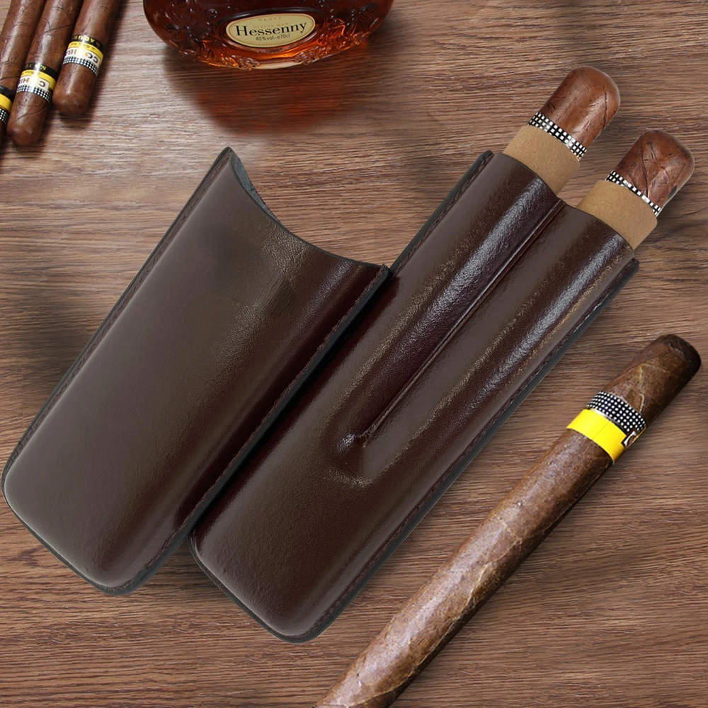 Cohiba Leather Cigar Case Holder Holster Mini Travel Black Brown Humidor Holder Load 2 Pcs Cigars Tube Cigar Accessory
Cohiba Leather Cigar Case Holder Holster Mini Travel Black Brown Humidor Holder Load 2 Pcs Cigars Tube Cigar Accessory