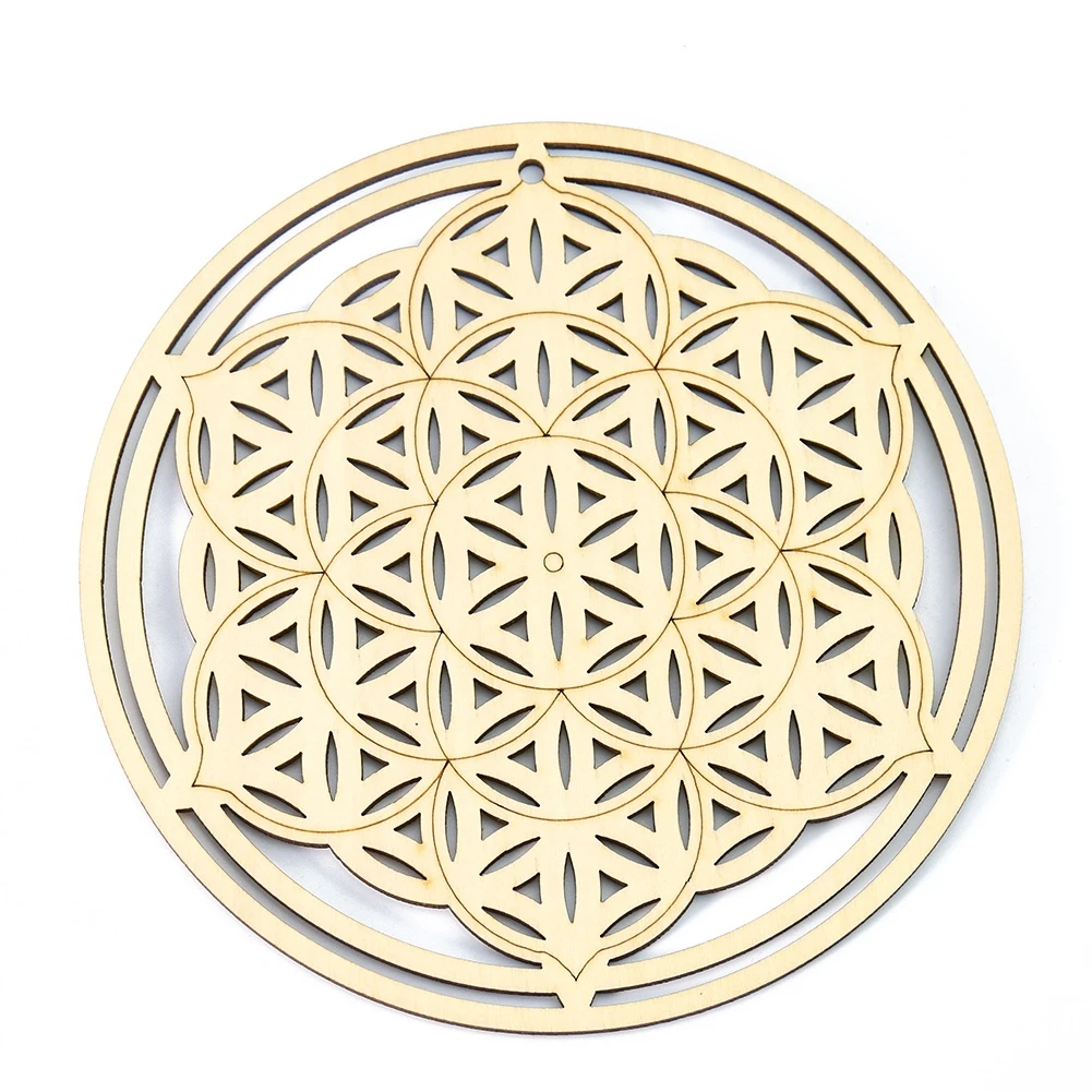 15cm Flower Shaped Hanging Wall Art Decor Wooden Board Pendant Sacred Yoga Meditation Energy Chakra Crystal Pad Mat Coaster
15cm Flower Shaped Hanging Wall Art Decor Wooden Board Pendant Sacred Yoga Meditation Energy Chakra Crystal Pad Mat Coaster