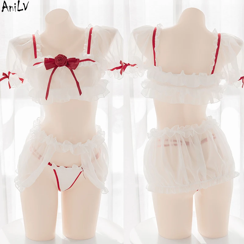 AniLV Anime Sweet Girl Rose Chiffon Bikini Set Costume Women Flower Bow Lolita Underwear Uniform Lingerie Outfit Cosplay
AniLV Anime Sweet Girl Rose Chiffon Bikini Set Costume Women Flower Bow Lolita Underwear Uniform Lingerie Outfit Cosplay