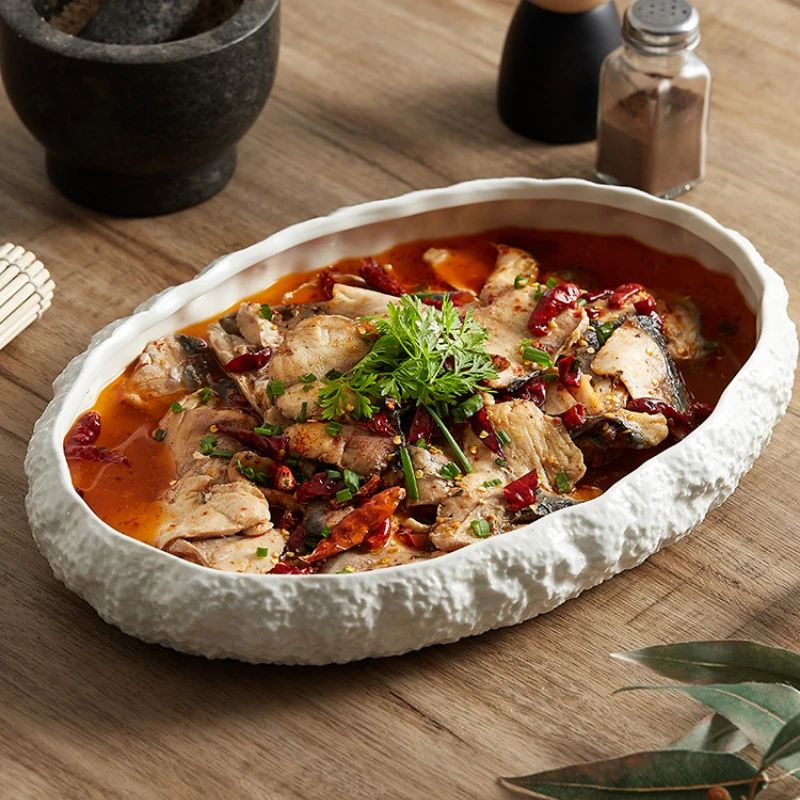 Household High-grade Simplicity Plate Domestic Ceramic Light Luxury Large Steamed Fish Soup Plate Hotel Tableware Easy To Clean
Household High-grade Simplicity Plate Domestic Ceramic Light Luxury Large Steamed Fish Soup Plate Hotel Tableware Easy To Clean