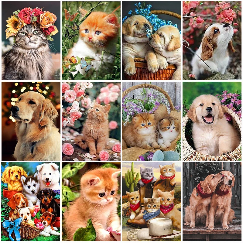 5D DIY Diamond Painting Animal Cat Dog Diamond Mosaic Rhinestone Embroidery Full Round Diamond Cross Stitch Set
5D DIY Diamond Painting Animal Cat Dog Diamond Mosaic Rhinestone Embroidery Full Round Diamond Cross Stitch Set