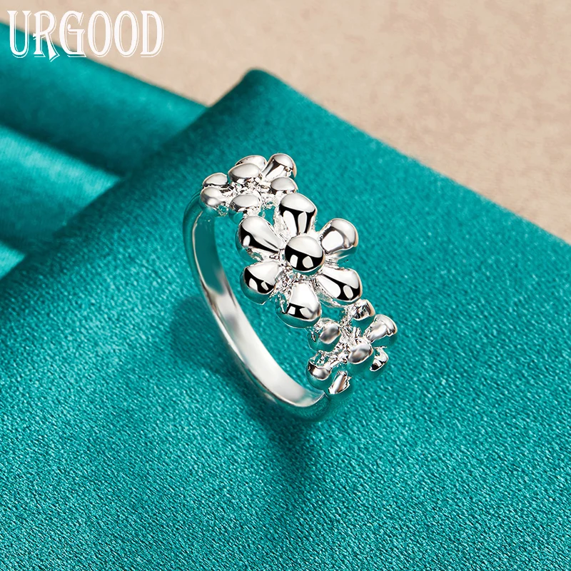 925 Sterling Silver 7-10# Fashion Jewelry Charm Flower Shape Ring For Women Party Engagement Wedding Gift
925 Sterling Silver 7-10# Fashion Jewelry Charm Flower Shape Ring For Women Party Engagement Wedding Gift