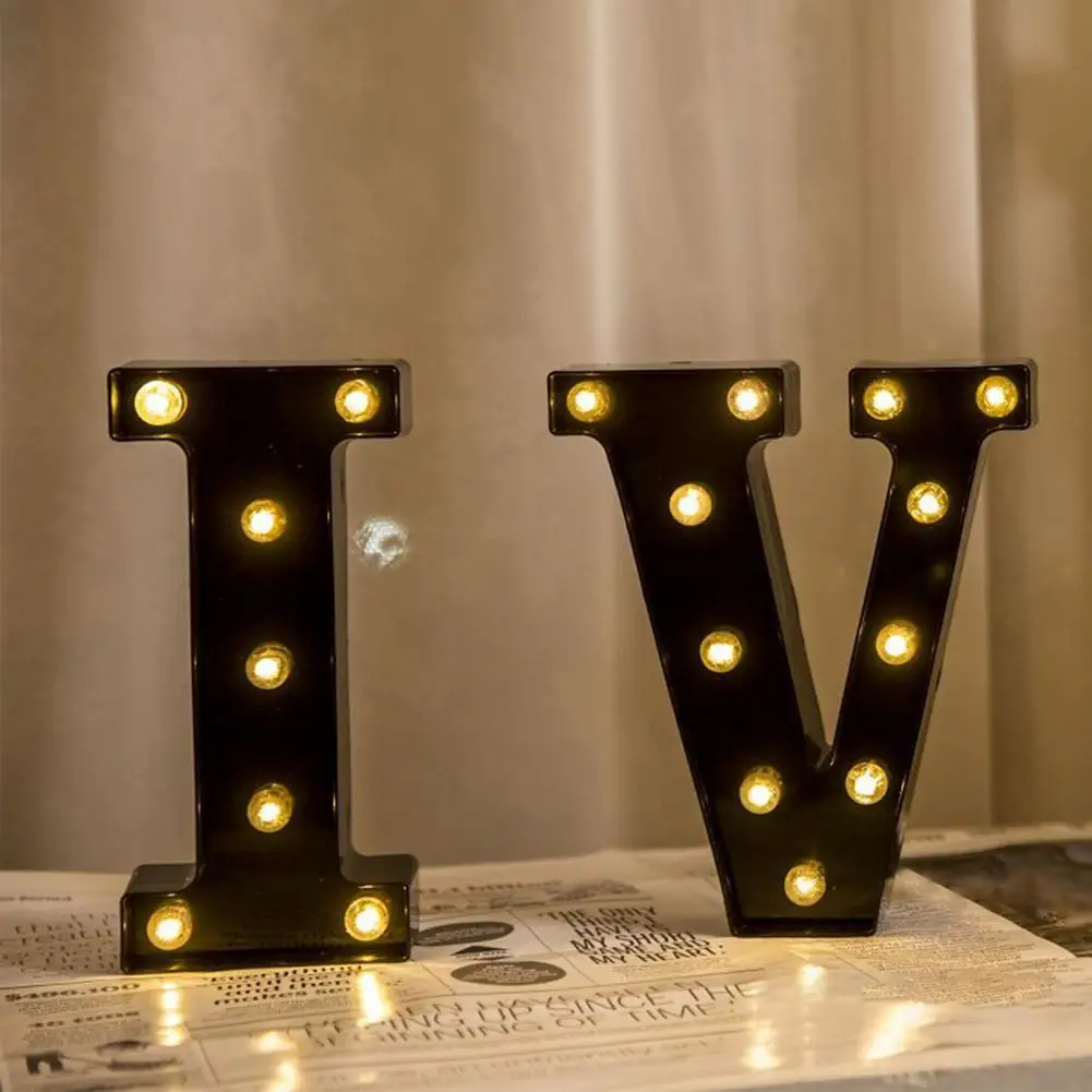 

Room Decor Versatile Led Alphabet Number Lights Waterproof Battery Powered Lamps for Weddings Parties Home Decoration Led