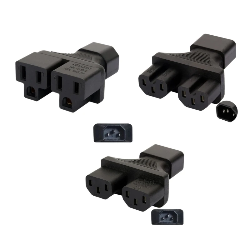 IEC320-C14 Male Plug to 2x Nema 5-15R/C13/C15 Female PDU-server Socket Adapter Drop Shipping
IEC320-C14 Male Plug to 2x Nema 5-15R/C13/C15 Female PDU-server Socket Adapter Drop Shipping