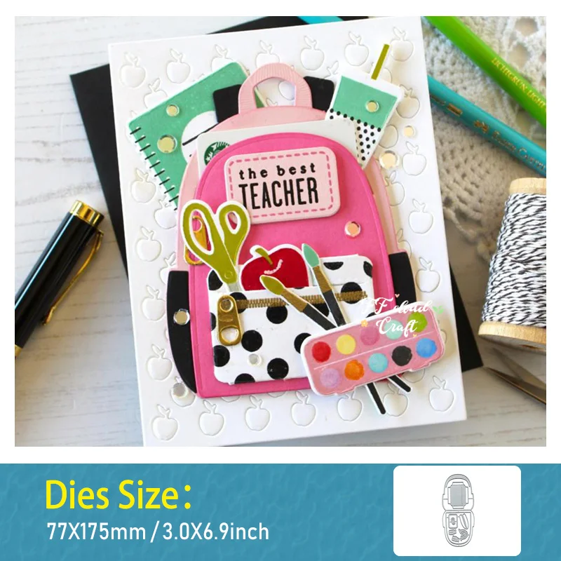 Schoolbag Metal Cutting Dies for Scrapbooking Tools Paper Craft Card Making Embossed Template Blade Punch Stencils Die Cut New
Schoolbag Metal Cutting Dies for Scrapbooking Tools Paper Craft Card Making Embossed Template Blade Punch Stencils Die Cut New