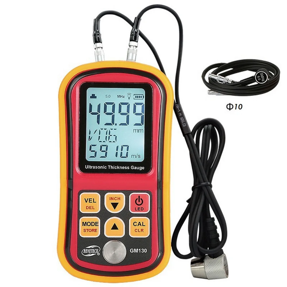 GM100 Ultrasonic thickness gauge Digital LCD Metal thickness gauge sound velocimeter 1.2-225mm(Steel) 0.1mm Resolution
GM100 Ultrasonic thickness gauge Digital LCD Metal thickness gauge sound velocimeter 1.2-225mm(Steel) 0.1mm Resolution