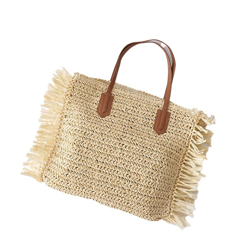 Bohemian Tassel Straw Women Shoulder Bags Casual Wicker Woven Handbags Summer Beach Rattan Bags Lady Tote Purses
Bohemian Tassel Straw Women Shoulder Bags Casual Wicker Woven Handbags Summer Beach Rattan Bags Lady Tote Purses