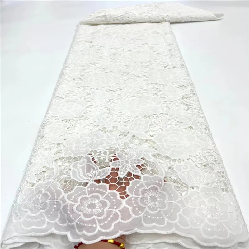 White African Sequence Lace Fabric 2022 High Quality Guipure Lace Latest French Cord Lace Fabric For Wedding 5 Yards
White African Sequence Lace Fabric 2022 High Quality Guipure Lace Latest French Cord Lace Fabric For Wedding 5 Yards