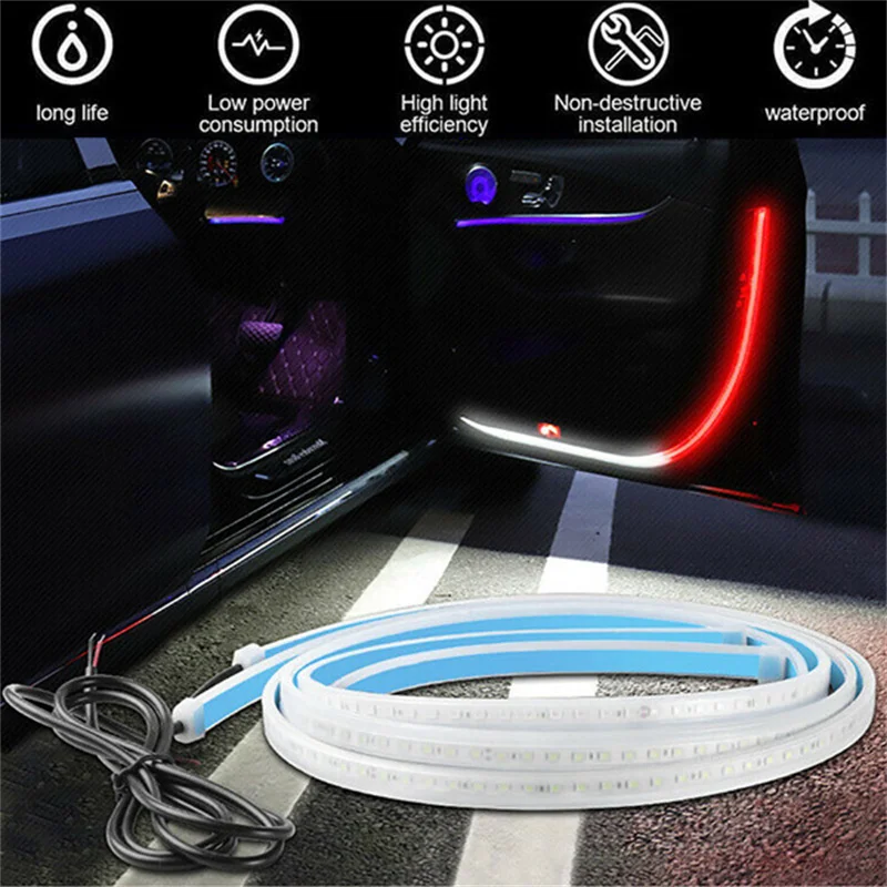 1pc Car Door Decorative Light Strip Car Anti-collision Warning Light Dual Colors LED Streamer Light
1pc Car Door Decorative Light Strip Car Anti-collision Warning Light Dual Colors LED Streamer Light