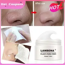 1/2cans LANBENA Blackhead Remover Nose Acne Cleansing Black Dots Peel Off Mud Mask Treatments Cream Paper Plant Pore Skin Care