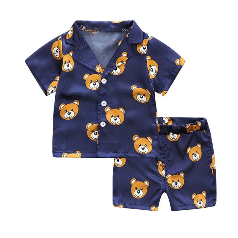 Boys Girls Pajamas Set Summer Short Sleeve Kids Sleepwear Set Cute Cartoon Pajamas Boy Blouse Tops+Shorts Sets Kids Home Clothes
Boys Girls Pajamas Set Summer Short Sleeve Kids Sleepwear Set Cute Cartoon Pajamas Boy Blouse Tops+Shorts Sets Kids Home Clothes