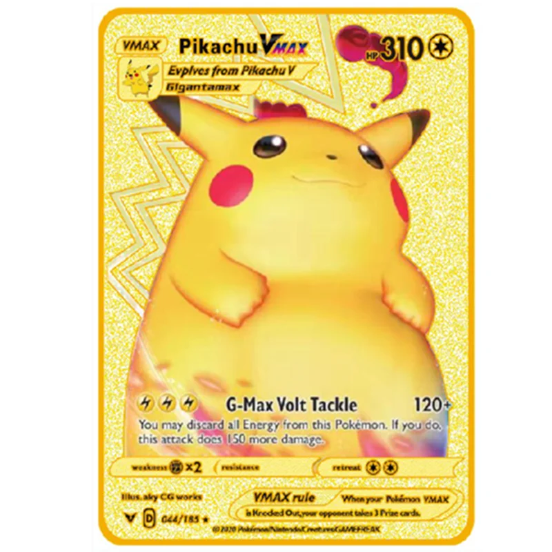 

Rare Pokemon Figure Card Gold Pv Vmax Sleeve Gx Big Pikachu Ex Charizard Taps Playing Cards Games Collectibles Cromos Tcg Mewtwo
