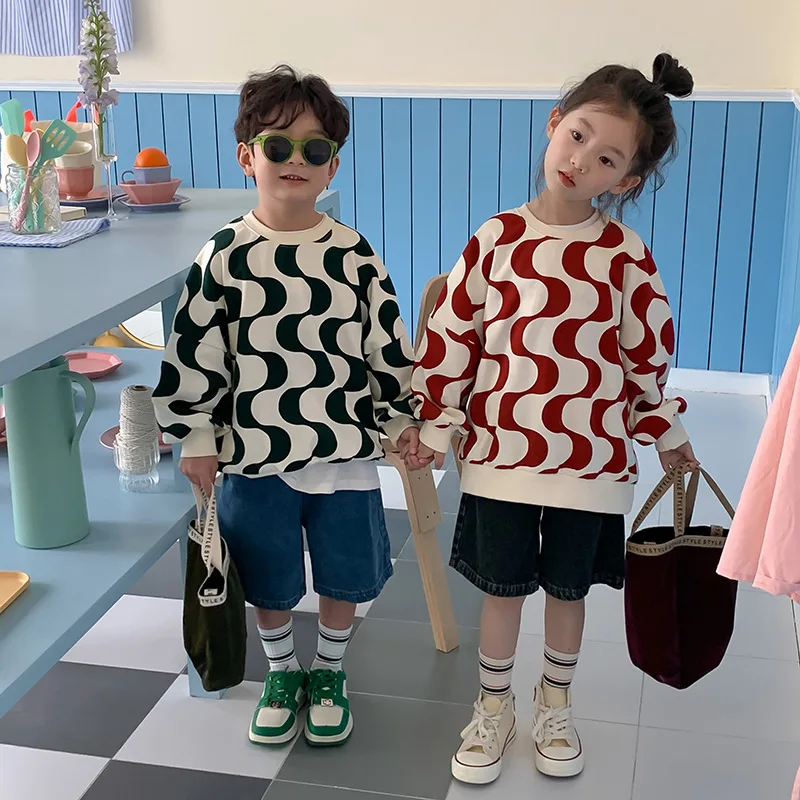 5072C Children's Sweaters 2023 Spring New Korean Wave-patterned Round Neck Boy's Sweatershirt Casual Girl's Pullover Top
5072C Children's Sweaters 2023 Spring New Korean Wave-patterned Round Neck Boy's Sweatershirt Casual Girl's Pullover Top