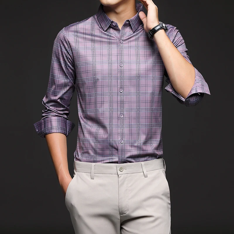 Men's Long-Sleeved Casual Shirt 2023 Spring New High-End Plaid Fashion Commuter Men's Plaid Shirt
Men's Long-Sleeved Casual Shirt 2023 Spring New High-End Plaid Fashion Commuter Men's Plaid Shirt