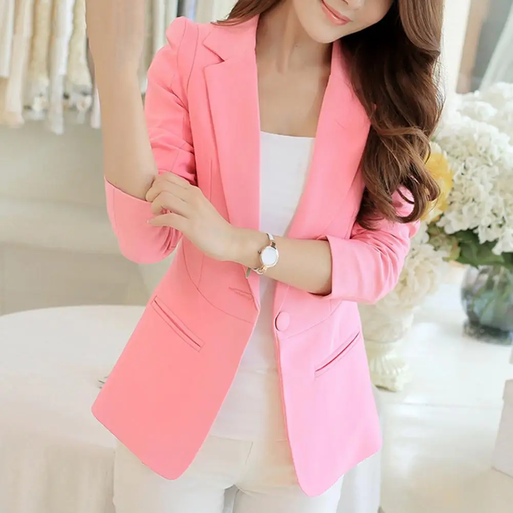 Beautiful Suit Coat Commute Women Blazer Solid Color Formal Classic Lady Blazer Slim Fit
Beautiful Suit Coat Commute Women Blazer Solid Color Formal Classic Lady Blazer Slim Fit