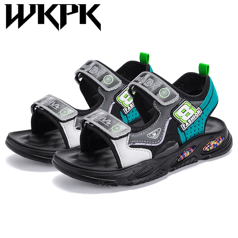 WKPK, крутые летние детские повседневные сандалии, легкие дышащие мягкие уличные Нескользящие прочные тапочки для мальчиков
WKPK, крутые летние детские повседневные сандалии, легкие дышащие мягкие уличные Нескользящие прочные тапочки для мальчиков