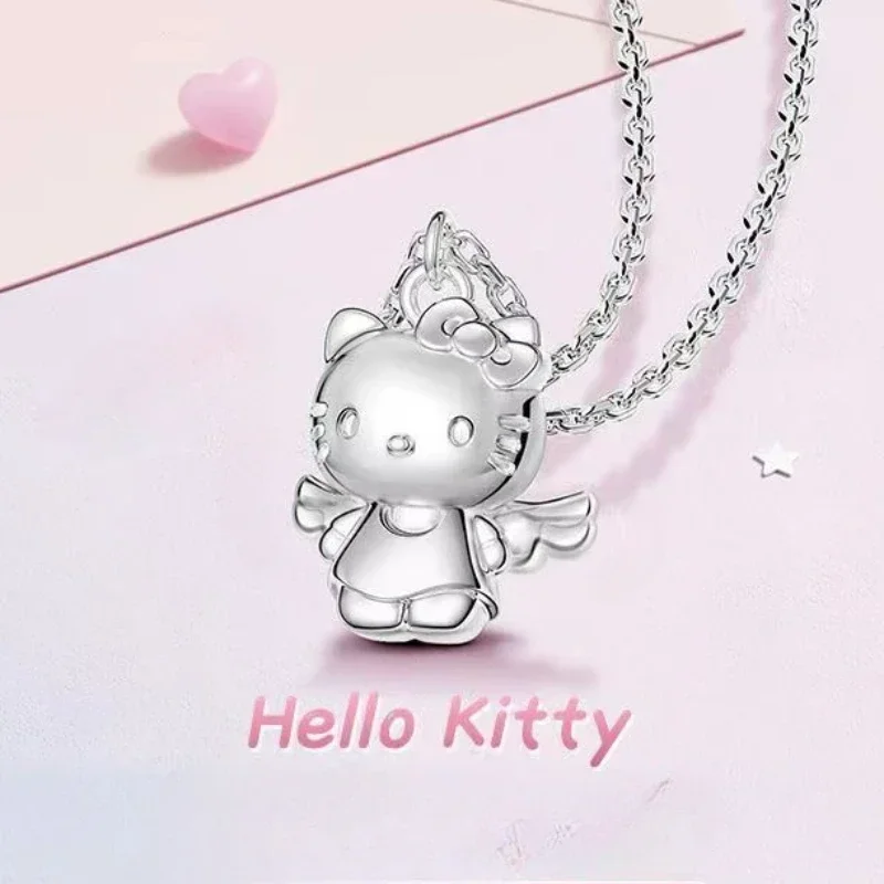 Новый Sanrio Kawaii Hello Kitty Angel ожерелье мультфильм аниме персонаж стиль аксессуары