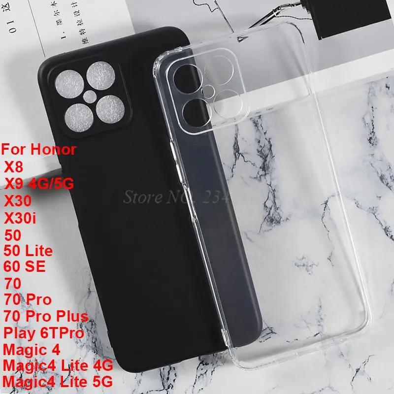 Transparent Phone Case For Honor X8 2022 X9 X30 X30i L316 L326 L336 TPU Cover on Honor 70Pro+ 60 SE 50 Lite Magic4 Lite Pro Etui
Transparent Phone Case For Honor X8 2022 X9 X30 X30i L316 L326 L336 TPU Cover on Honor 70Pro+ 60 SE 50 Lite Magic4 Lite Pro Etui