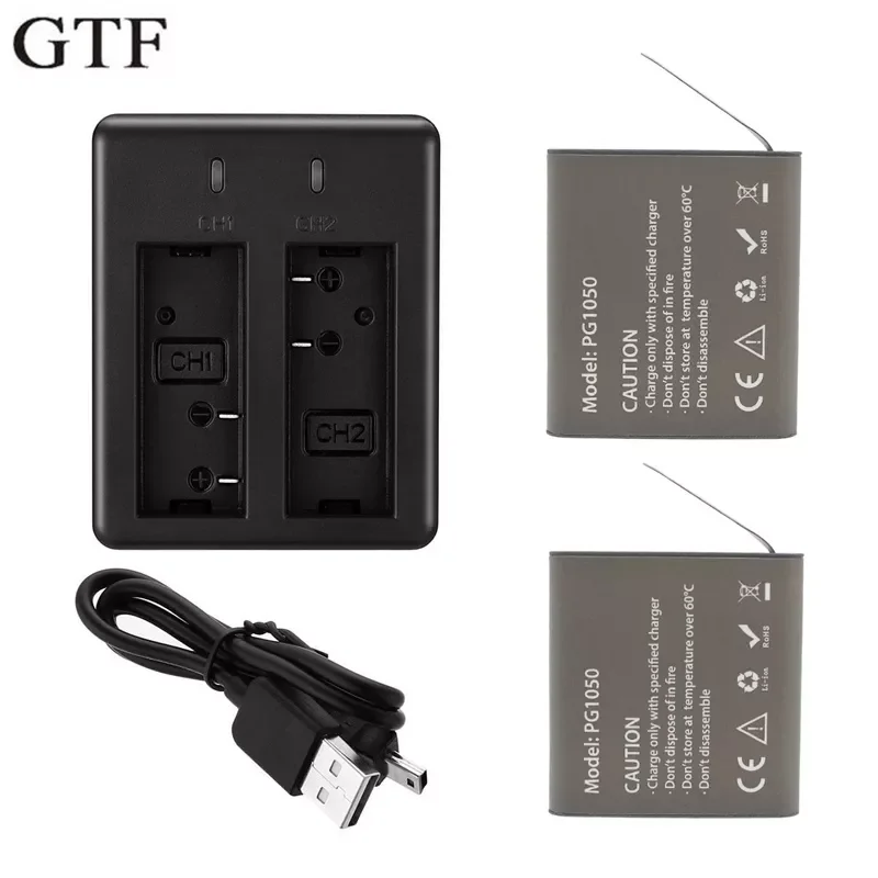 GTF 2PCS 3.7V 1050mAh Action Camera Battery for EKEN H9 H9R H3 H3R H8PRO H8R H8R pro SJ4000 SJ5000 batteries+1PC Dual Charger
GTF 2PCS 3.7V 1050mAh Action Camera Battery for EKEN H9 H9R H3 H3R H8PRO H8R H8R pro SJ4000 SJ5000 batteries+1PC Dual Charger