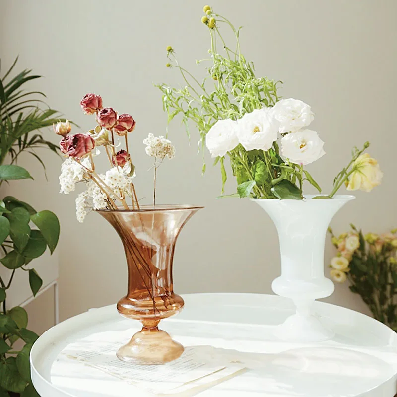 Home Decor Glass Vase Living Room Decoration Plant Flower Pot Decoration Desktop Hydroponic French Retro Large-caliber Vase
Home Decor Glass Vase Living Room Decoration Plant Flower Pot Decoration Desktop Hydroponic French Retro Large-caliber Vase