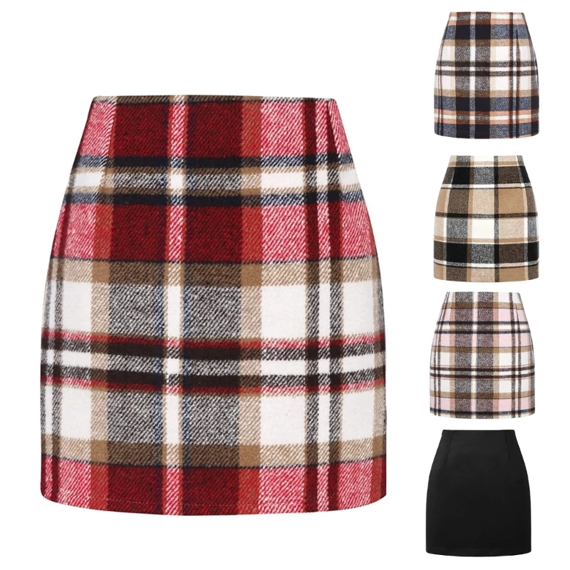 652F Fall Winter Vintage Fashion Plaid Womens High Waist Bodycon Woolen Mini Skirts
652F Fall Winter Vintage Fashion Plaid Womens High Waist Bodycon Woolen Mini Skirts