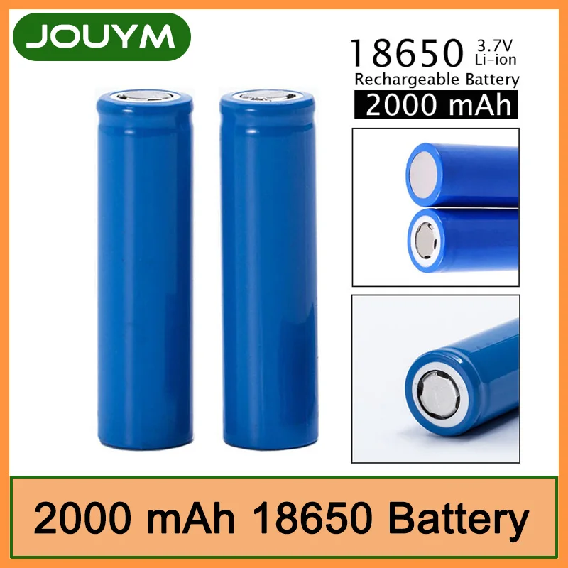 JOUYM 2022 New 18650 Battery 3.7v 2000mAh Lithium Rechargeable Battery Li-ion Batteries For LED Flashlight
JOUYM 2022 New 18650 Battery 3.7v 2000mAh Lithium Rechargeable Battery Li-ion Batteries For LED Flashlight
