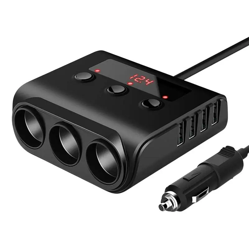 Car Charger 3 Port Cigarettes Lighter Socket Fast Charging Cigarettes Lighter Adapter Power Supply Adapter For Car Refrigerator
Car Charger 3 Port Cigarettes Lighter Socket Fast Charging Cigarettes Lighter Adapter Power Supply Adapter For Car Refrigerator