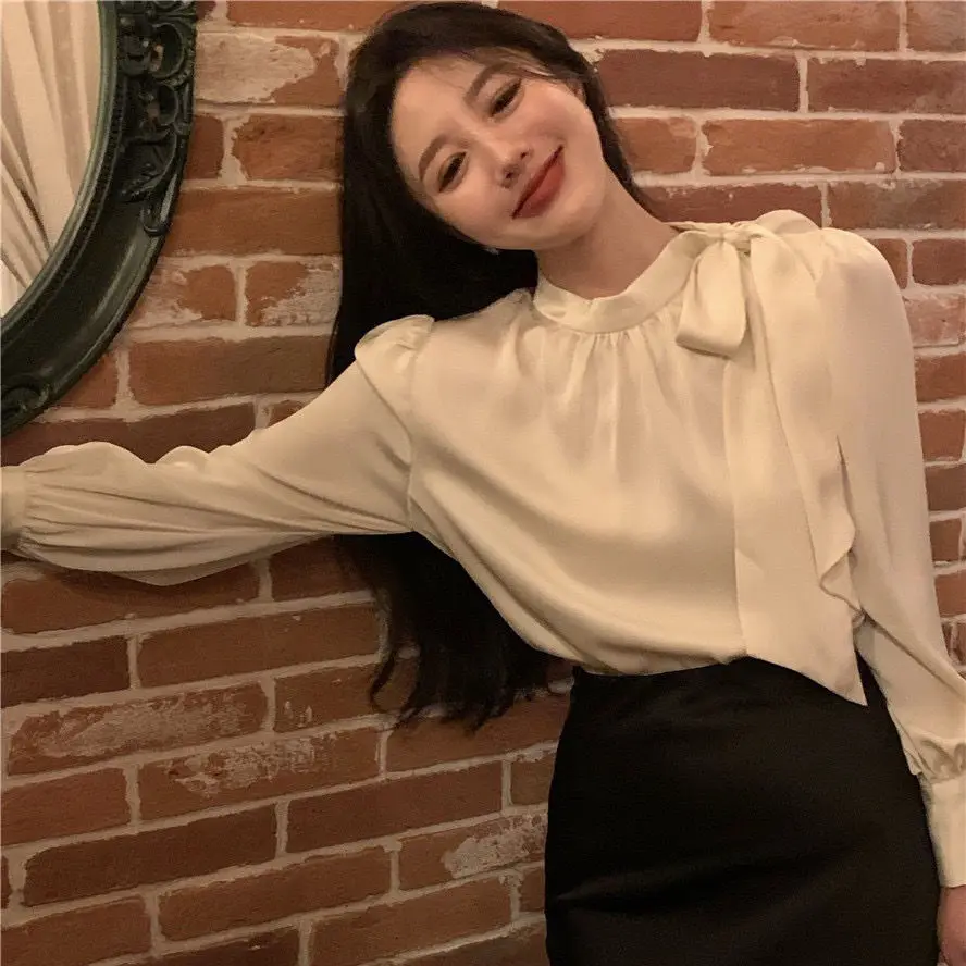 A GIRLS Blouses Women Bandage Elegant French Loose Spring Retro Temperament Tops Blusas Leisure Feminino Tender Soft
A GIRLS Blouses Women Bandage Elegant French Loose Spring Retro Temperament Tops Blusas Leisure Feminino Tender Soft