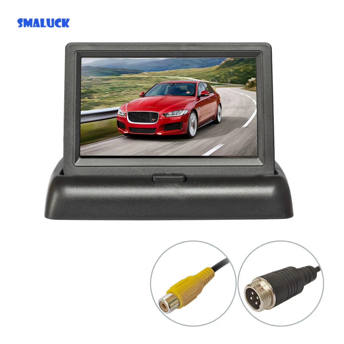 

SMALUCK 4.3" Foldable TFT LCD Car Reverse Rear View Car Monitor for Camera DVD VCR