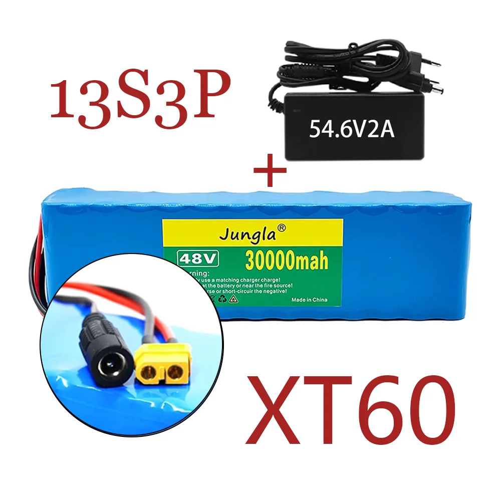 Литий-ионный аккумулятор 13S3P, 48 В, 30000 мАч, 62 Ач, 1000 Вт, для электровелосипеда 54,6 в, скутера с BMS + зарядным устройством
Литий-ионный аккумулятор 13S3P, 48 В, 30000 мАч, 62 Ач, 1000 Вт, для электровелосипеда 54,6 в, скутера с BMS + зарядным устройством