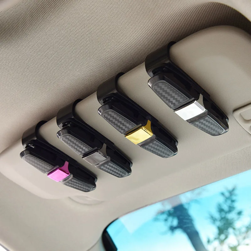 Glasses Holder for Car Sun Visor Clip ABS Material Two-way Card Ticket Holder Eyeglasses Fastener Carbon Fiber Sunglasses Clip
Glasses Holder for Car Sun Visor Clip ABS Material Two-way Card Ticket Holder Eyeglasses Fastener Carbon Fiber Sunglasses Clip